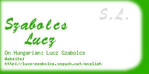 szabolcs lucz business card